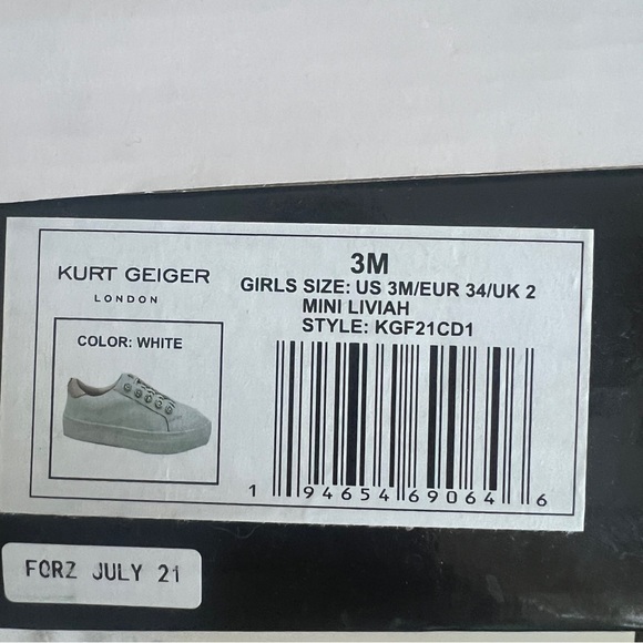 New Kurt Geiger Girls Mini Liviah Slip On Sneakers - Picture 7 of 7